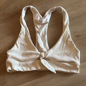 L Space Ribbed Tie-Front Bikini Top